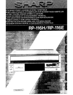 Sharp RP-116E Manual preview