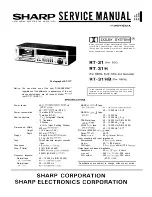 Sharp RT-31 Service Manual preview