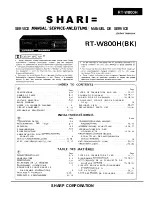 Preview for 1 page of Sharp RT-W800H Service Manual