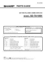 Предварительный просмотр 113 страницы Sharp SD-AT100H Service Manual