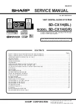 Sharp SD-CX1H(BL) Service Manual preview