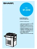 Предварительный просмотр 1 страницы Sharp SF-2052 Operation Manual