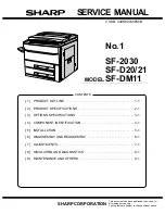 Sharp SF-DM11 Service Manual preview