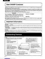 Preview for 3 page of Sharp SharpVision XG-3850E Operation Manual