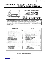 Sharp SharpVision XG-3850E Service Manual предпросмотр