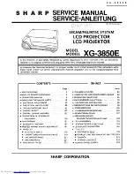 Предварительный просмотр 63 страницы Sharp SharpVision XG-3850E Service Manual