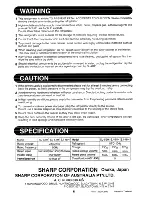 Preview for 6 page of Sharp SJ-55H Operation Manual