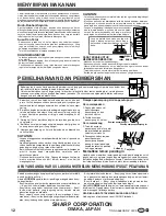 Preview for 12 page of Sharp SJ-610M Operation Manual