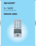 Предварительный просмотр 1 страницы Sharp SL-5600 Operation Manual