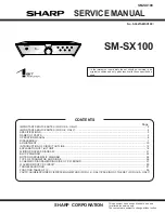 Preview for 1 page of Sharp SM-SX100 Service Manual
