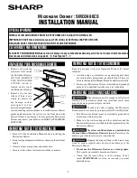 Preview for 1 page of Sharp SMD2480CS Installation Manual