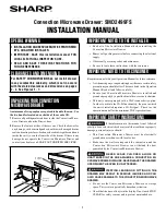 Sharp SMD2499FS Installation Manual preview