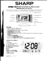 Sharp SPC061 - LED Plasma-TV Style Alarm Clock Instruction Manual preview