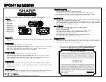 Preview for 1 page of Sharp SPC547 Instruction Manual & Warranty