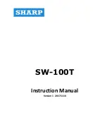 Sharp SW-100H Instruction Manual preview