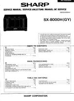 Preview for 1 page of Sharp SX-8000H Service Manual