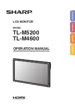 Preview for 1 page of Sharp TL-M4600 Operation Manual