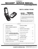 Sharp TM200 Service Manual preview