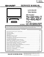 Sharp TU-45GAD Service Manual preview