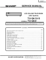 Sharp TU-GA1U-S Service Manual предпросмотр