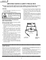 Предварительный просмотр 2 страницы Sharp TU-GA1U-S Service Manual