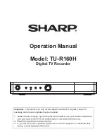 Sharp TU-R160H Operation Manual preview