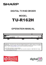 Предварительный просмотр 1 страницы Sharp TU-R162H Operation Manual