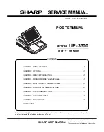 Preview for 1 page of Sharp UP-3300 Service Manual
