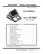 Sharp UP-5300 Installation Manual preview