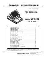 Preview for 1 page of Sharp UP-5300 Installation Manual