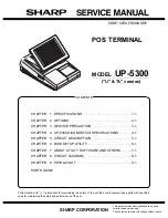 Sharp UP-5300 Service Manual preview