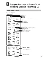 Preview for 5 page of Sharp UP-820F Reports Manual