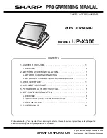 Sharp UP-X300C Programming Manual preview