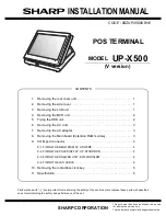 Preview for 1 page of Sharp UP-X500 Installation Manual
