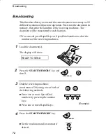 Preview for 74 page of Sharp UX-300 Operation Manual