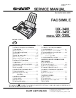 Preview for 1 page of Sharp UX-330L Service Manual