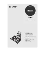 Предварительный просмотр 1 страницы Sharp UX-370 Operation Manual