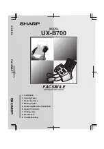 Preview for 1 page of Sharp UX B700 - B/W Inkjet - Fax Operation Manual