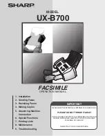 Sharp UX-B700 Operation Manual preview