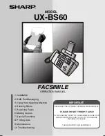 Sharp UX-BS60 Operation Manual preview