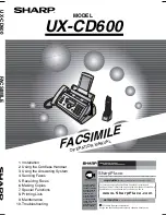 Sharp UX-CD600 Operation Manual preview