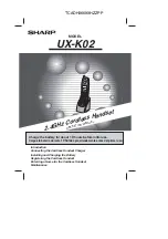 Preview for 1 page of Sharp UX-K02 Operation Manual