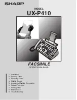 Sharp UX-P410 Operation Manual preview