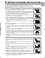 Preview for 3 page of Sharp VC-A410U Operation Manual