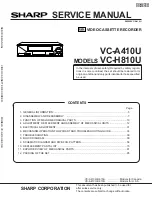 Sharp VC-A410U Service Manual preview