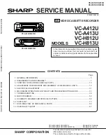 Sharp VC-A412U Service Manual preview