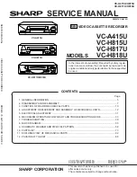 Sharp VC-A415U Service Manual preview