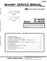 Preview for 1 page of Sharp VC-A422U Service Manual