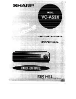 Sharp VC-A53X Operation Manual preview