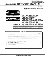 Preview for 1 page of Sharp VC-AA350A Service Manual